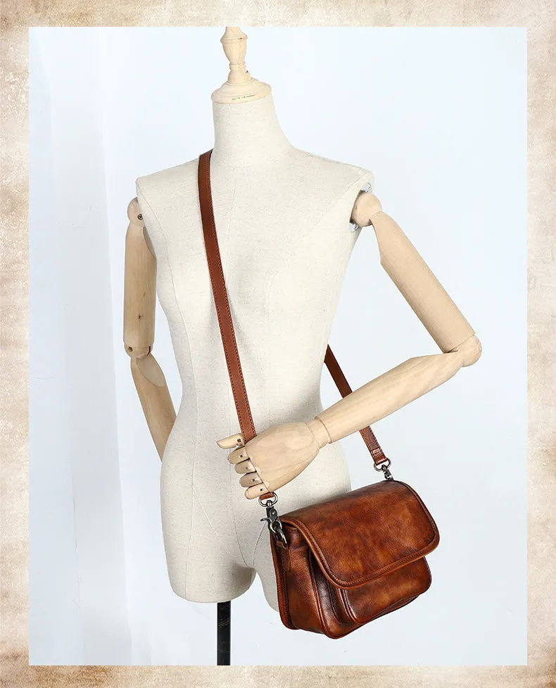 Womens Green Leather Flip Side Bag Best Shoulder Bag Small Crossbody Purse for Ladies