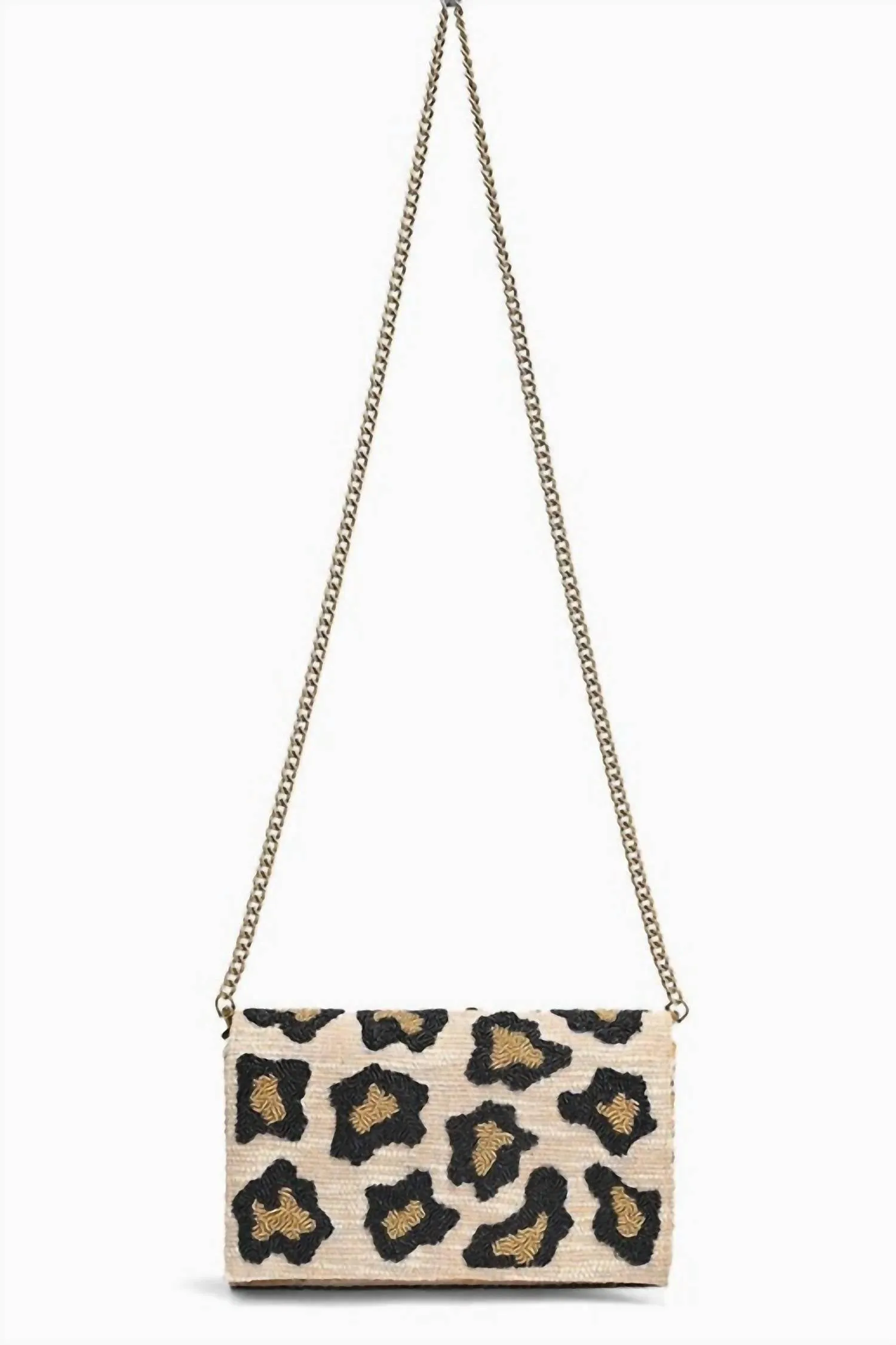 Women's Luxe Hand-Embellished Clutch In Leopard