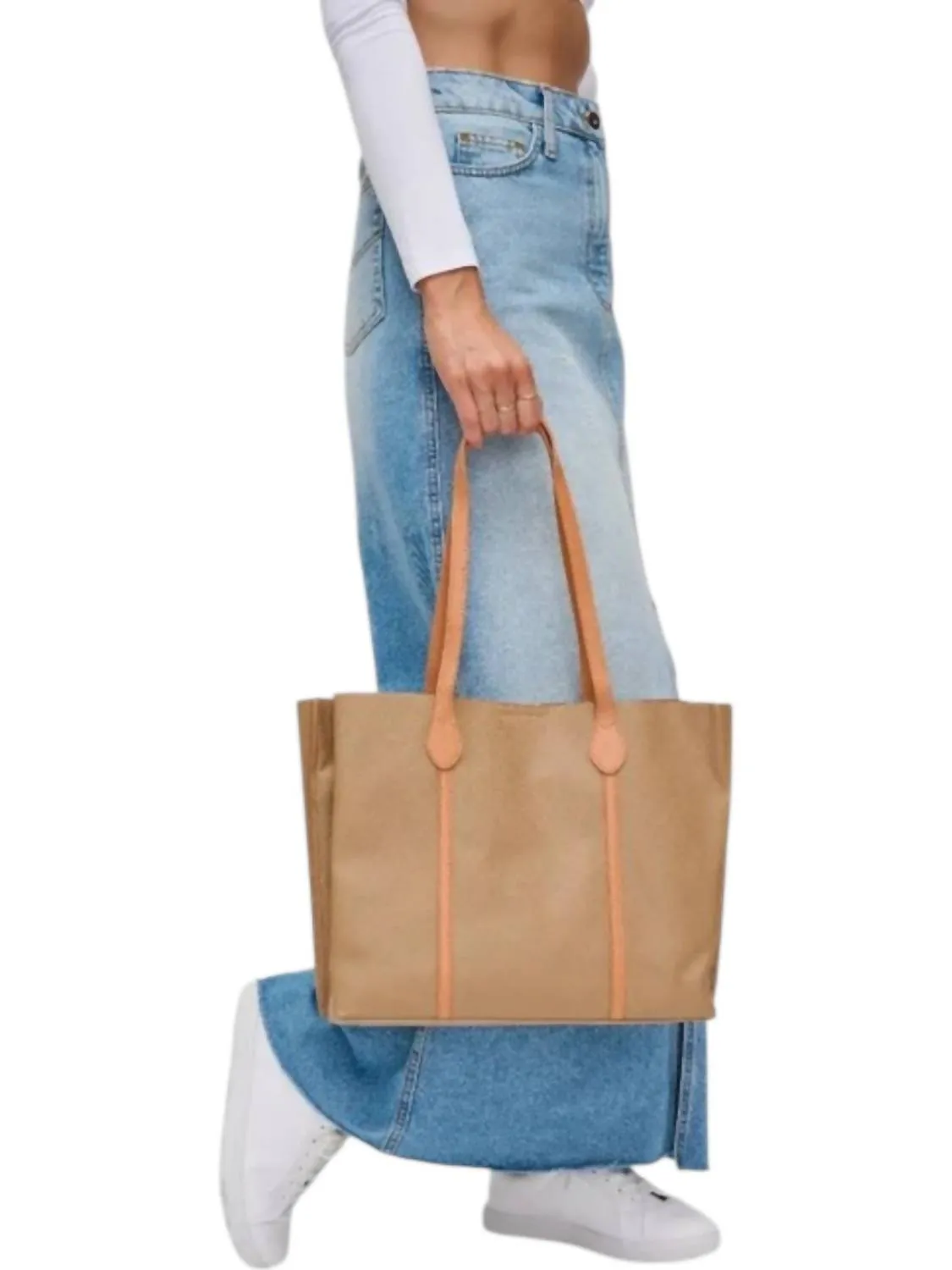 Women's Martell Vegan Leather Tote Bag In Brown