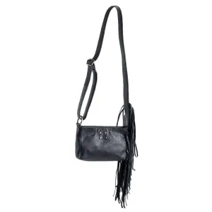 Women's Rhapsody Harmony Small Crossbody Fringe Bag In Black
