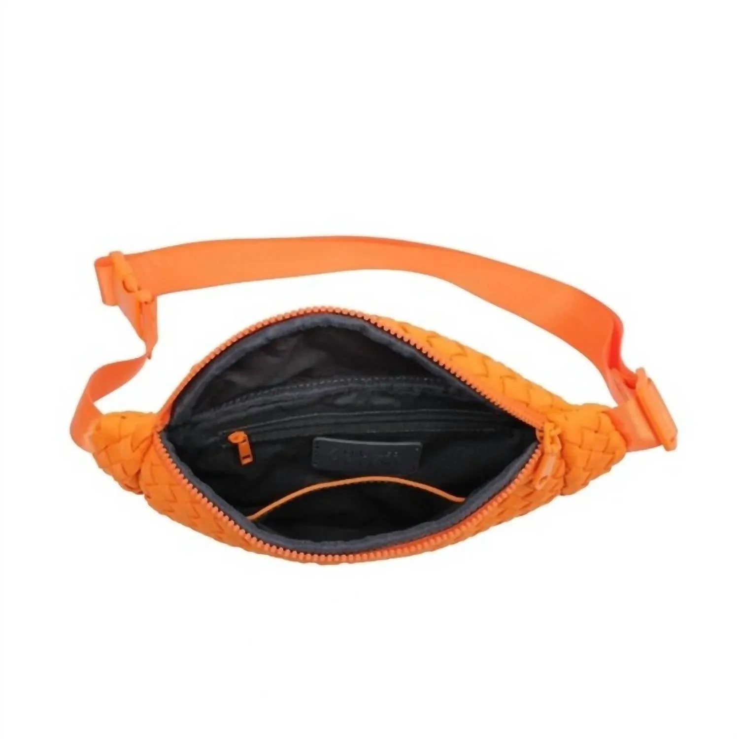 Women's Woven Neoprene Belt Bag In Orange