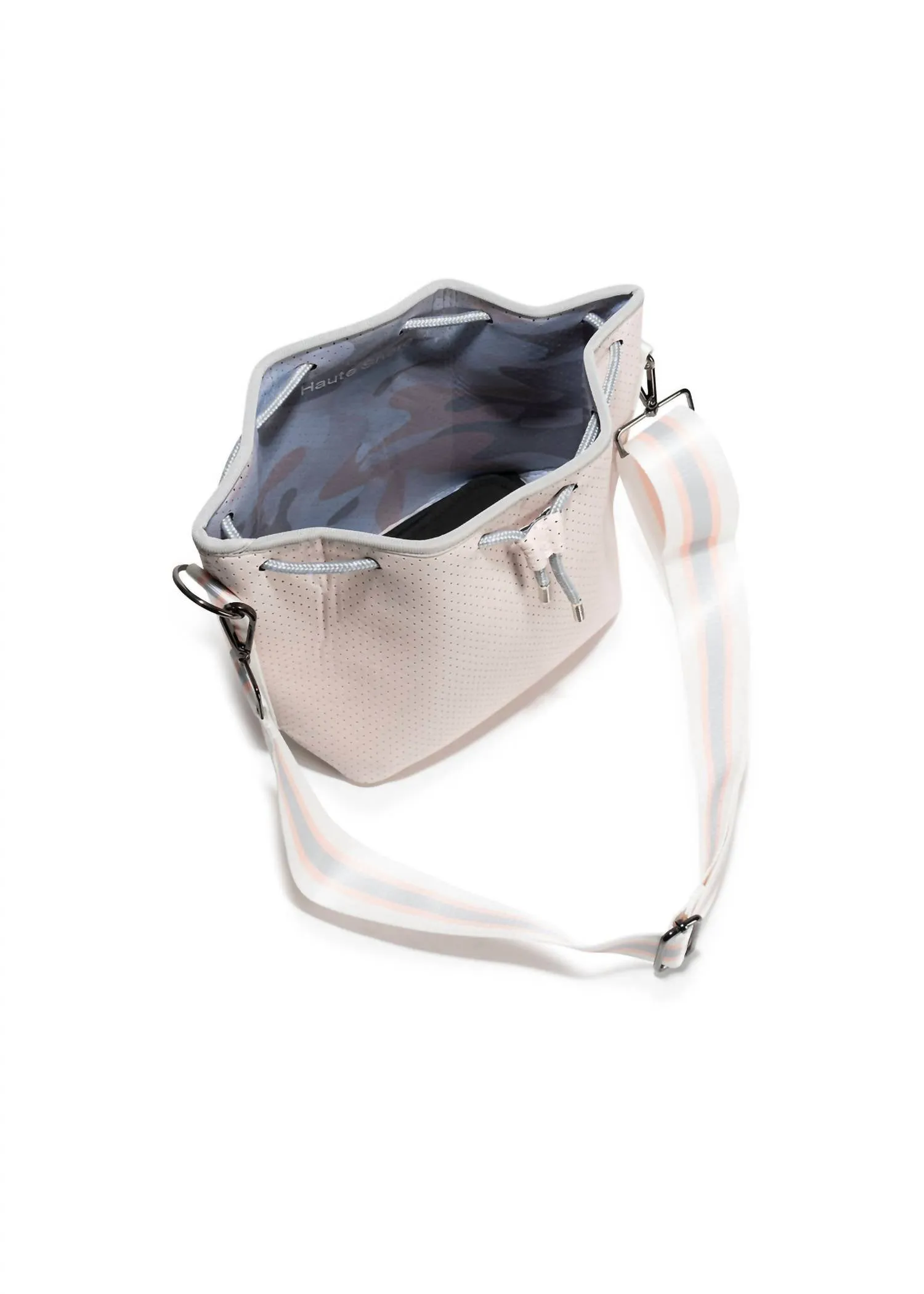 Women's Zoe Neoprene Bucket Bag In Shell
