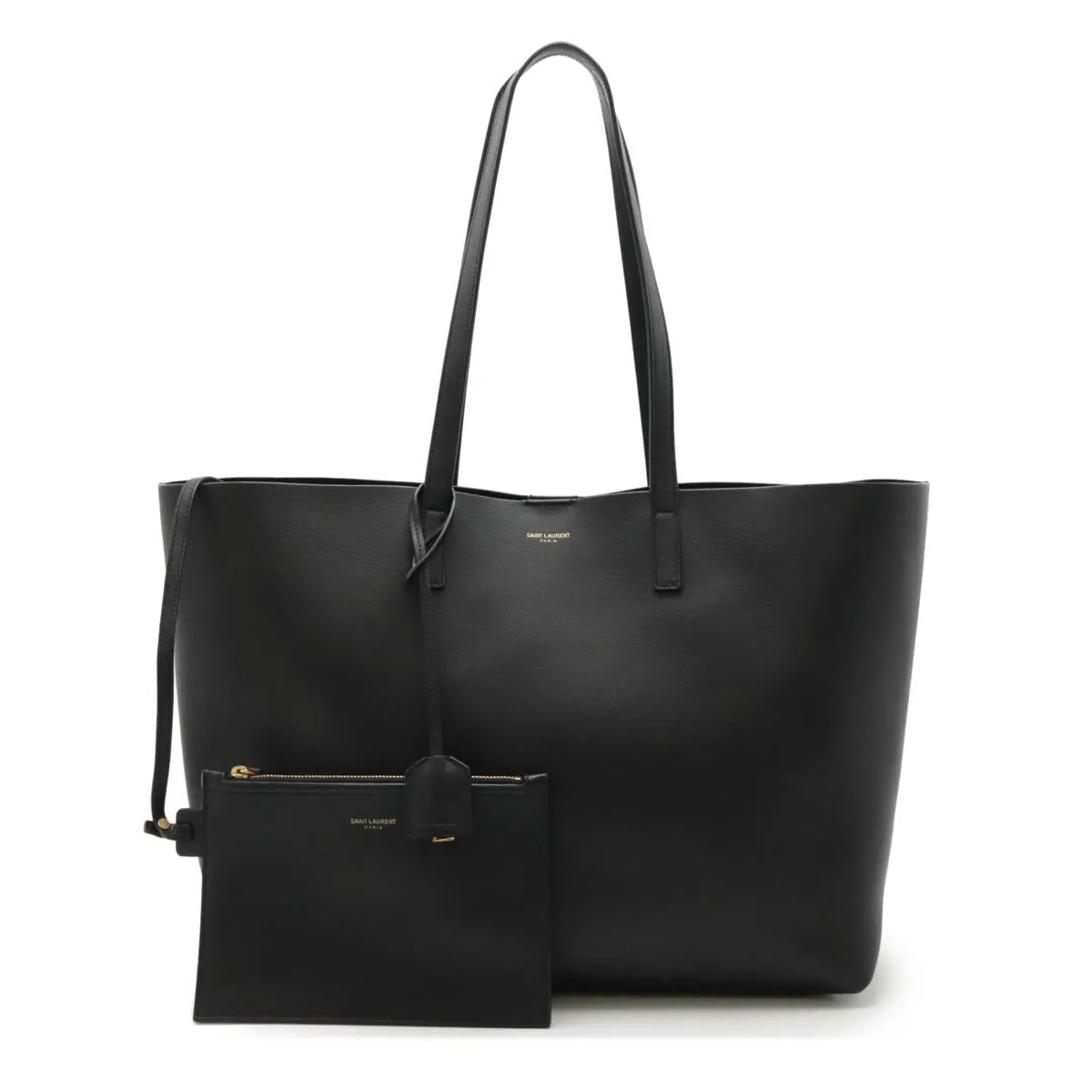Yves Saint Laurent Leather Tote Bag Black