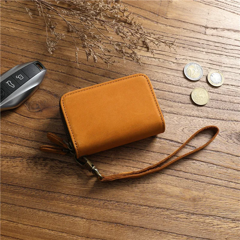 Zipper Key Holder for Car Keys Leather Key Wallet Mens Leather Car Key Fob Wallet Leather Key Holder Wallet