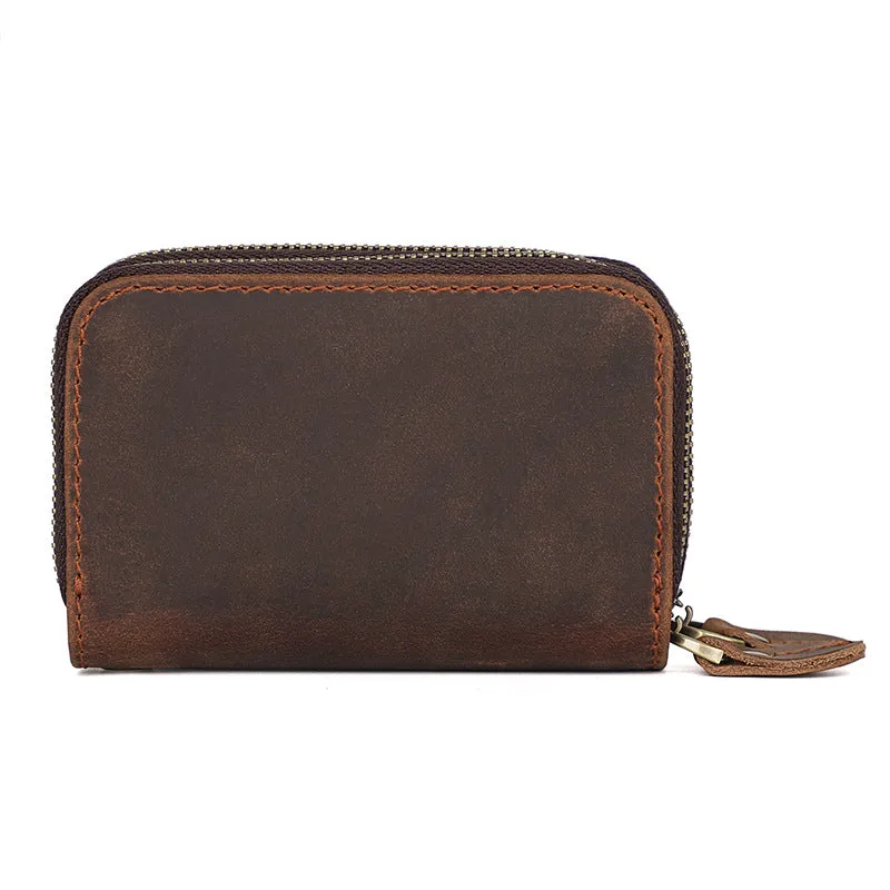 Zipper Key Holder for Car Keys Leather Key Wallet Mens Leather Car Key Fob Wallet Leather Key Holder Wallet